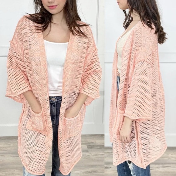 POL Open Front Cardigan with Crochet Patterns